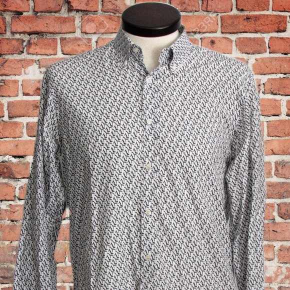 Paul & Shark Yachting Men's Button-Down Shirt Penguins Made in Italy Sz M 15 EUC - Picture 1 of 15